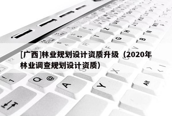 [廣西]林業(yè)規(guī)劃設(shè)計(jì)資質(zhì)升級(jí)（2020年林業(yè)調(diào)查規(guī)劃設(shè)計(jì)資質(zhì)）
