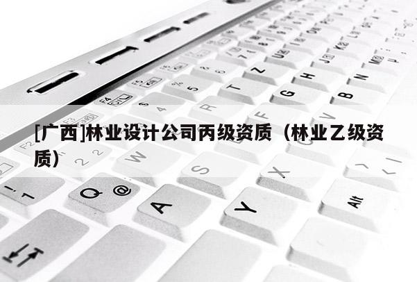 [廣西]林業(yè)設(shè)計(jì)公司丙級(jí)資質(zhì)（林業(yè)乙級(jí)資質(zhì)）