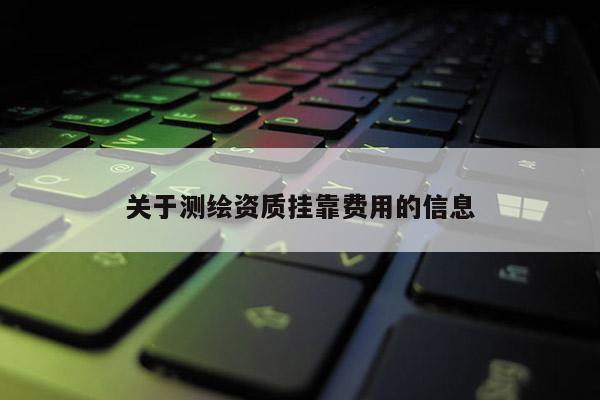 關(guān)于測繪資質(zhì)掛靠費(fèi)用的信息