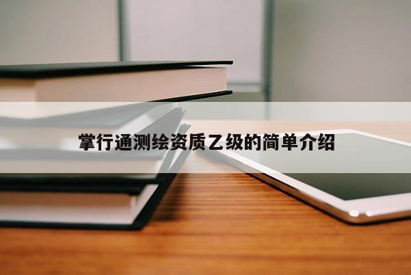 掌行通測繪資質(zhì)乙級的簡單介紹