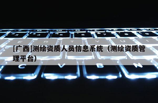 [廣西]測繪資質(zhì)人員信息系統(tǒng)（測繪資質(zhì)管理平臺）