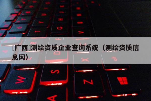 [廣西]測繪資質(zhì)企業(yè)查詢系統(tǒng)（測繪資質(zhì)信息網(wǎng)）